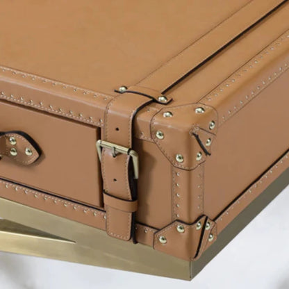 Tavolino da caffè in pelle Voyager