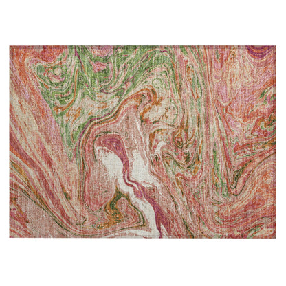 Tappeto Chantille con pennellate astratte, lavabile in lavatrice, per interni ed esterni