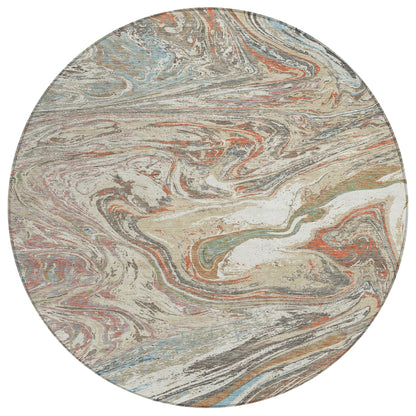 Tappeto Chantille con pennellate astratte, lavabile in lavatrice, per interni ed esterni