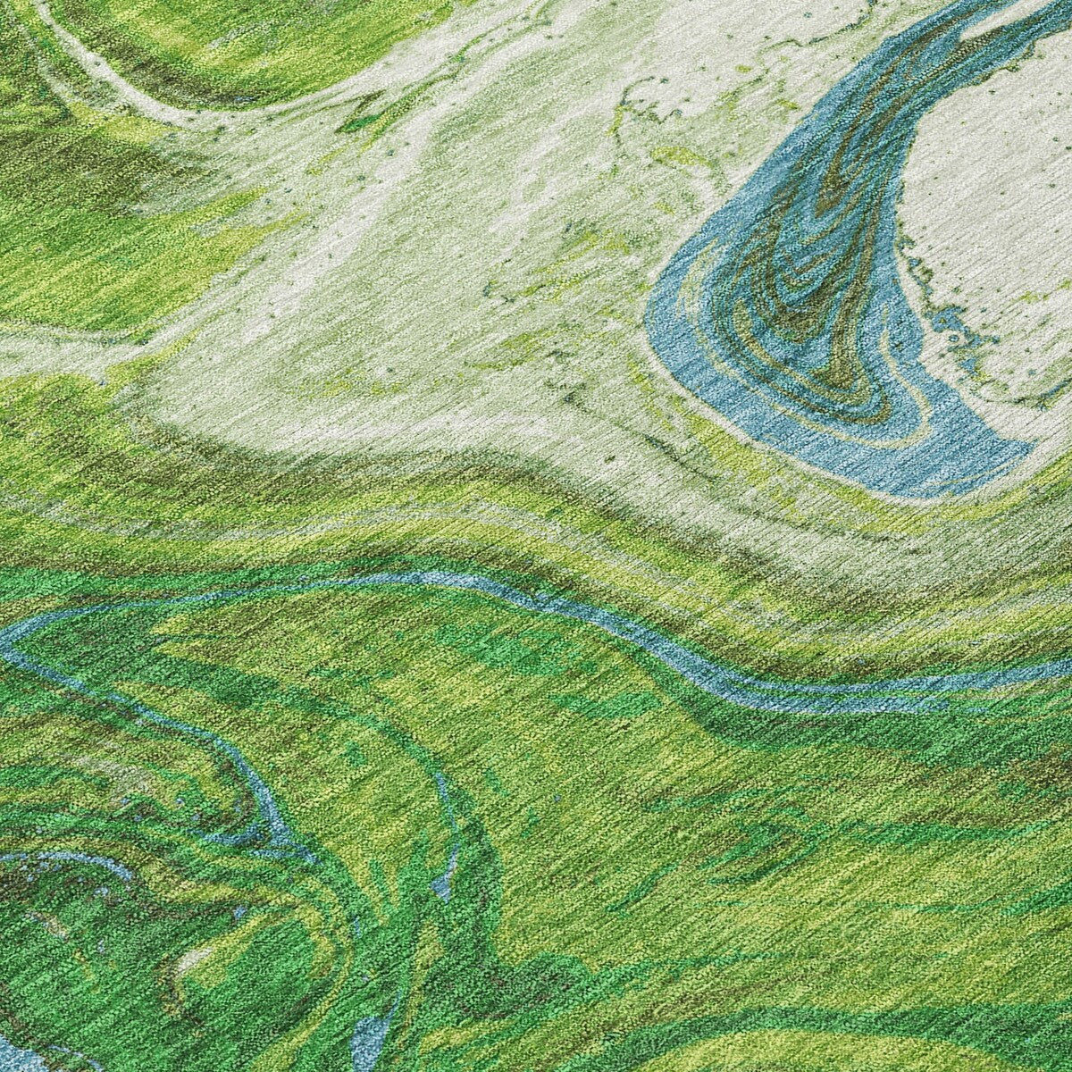 Tappeto Chantille con pennellate astratte, lavabile in lavatrice, per interni ed esterni