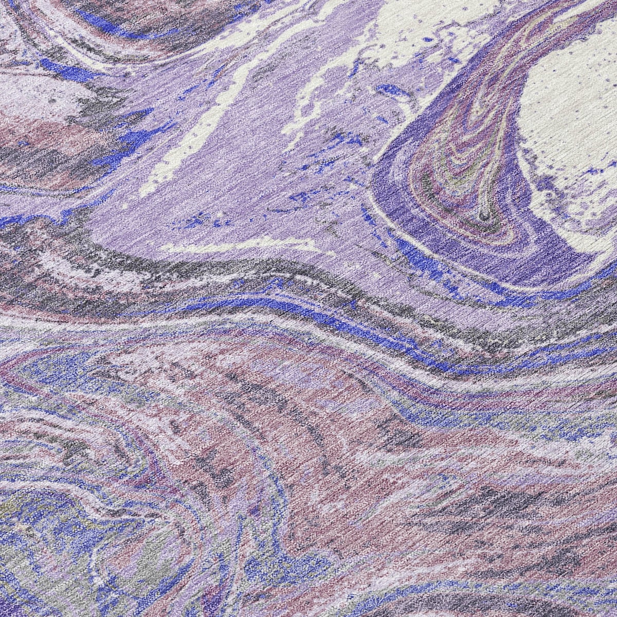 Tappeto Chantille con pennellate astratte, lavabile in lavatrice, per interni ed esterni