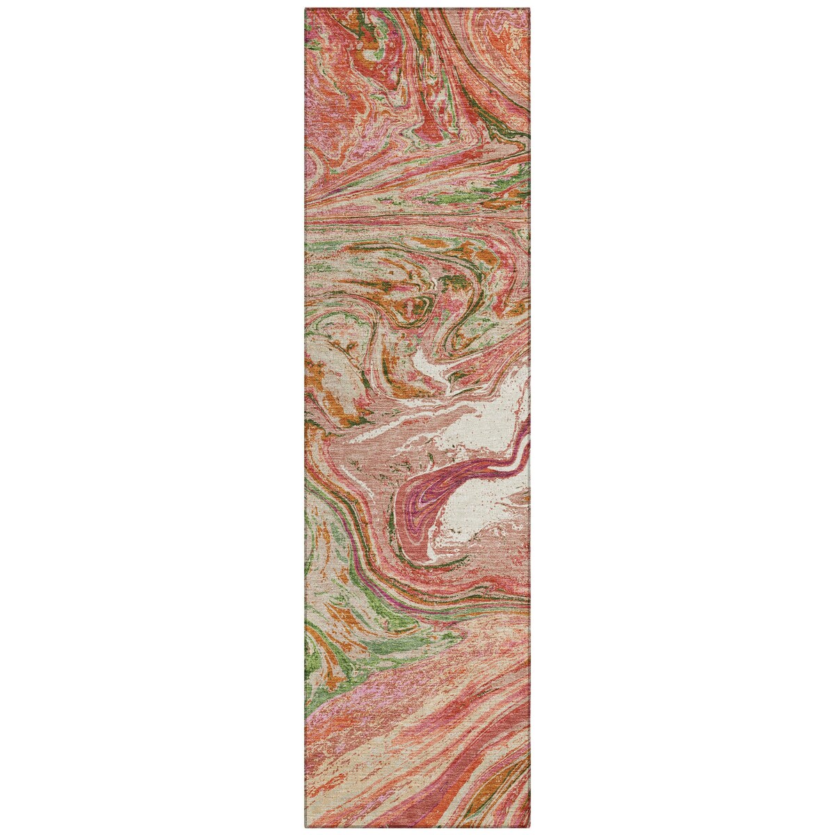 Tappeto Chantille con pennellate astratte, lavabile in lavatrice, per interni ed esterni