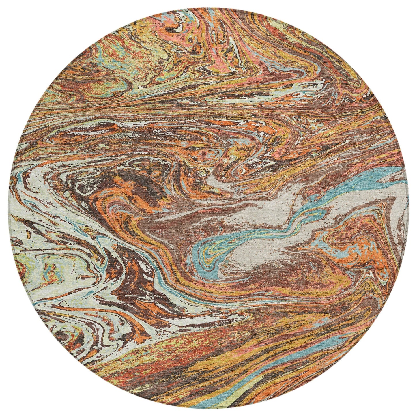 Tappeto Chantille con pennellate astratte, lavabile in lavatrice, per interni ed esterni