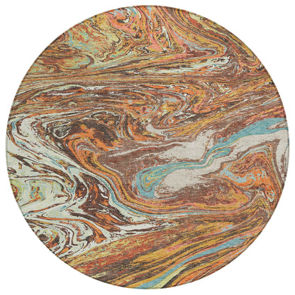 Tappeto Chantille con pennellate astratte, lavabile in lavatrice, per interni ed esterni