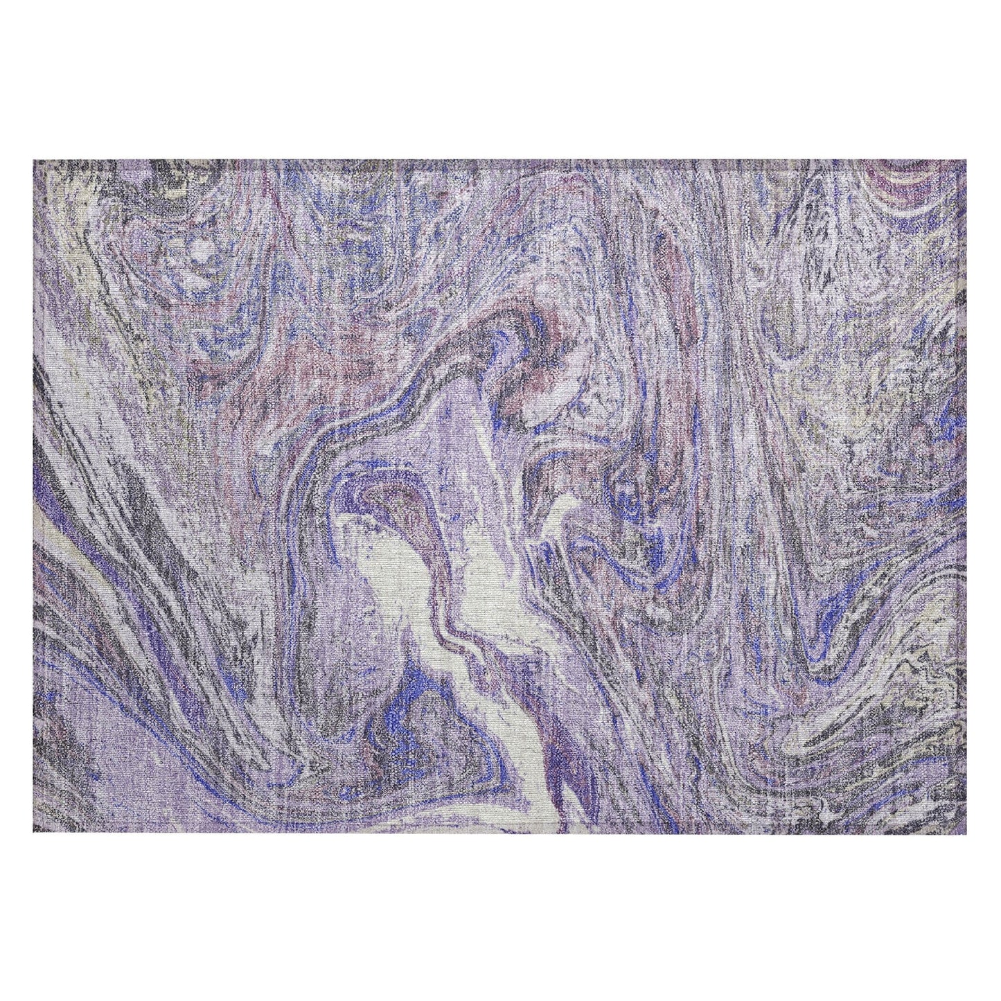 Tappeto Chantille con pennellate astratte, lavabile in lavatrice, per interni ed esterni