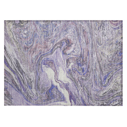 Tappeto Chantille con pennellate astratte, lavabile in lavatrice, per interni ed esterni