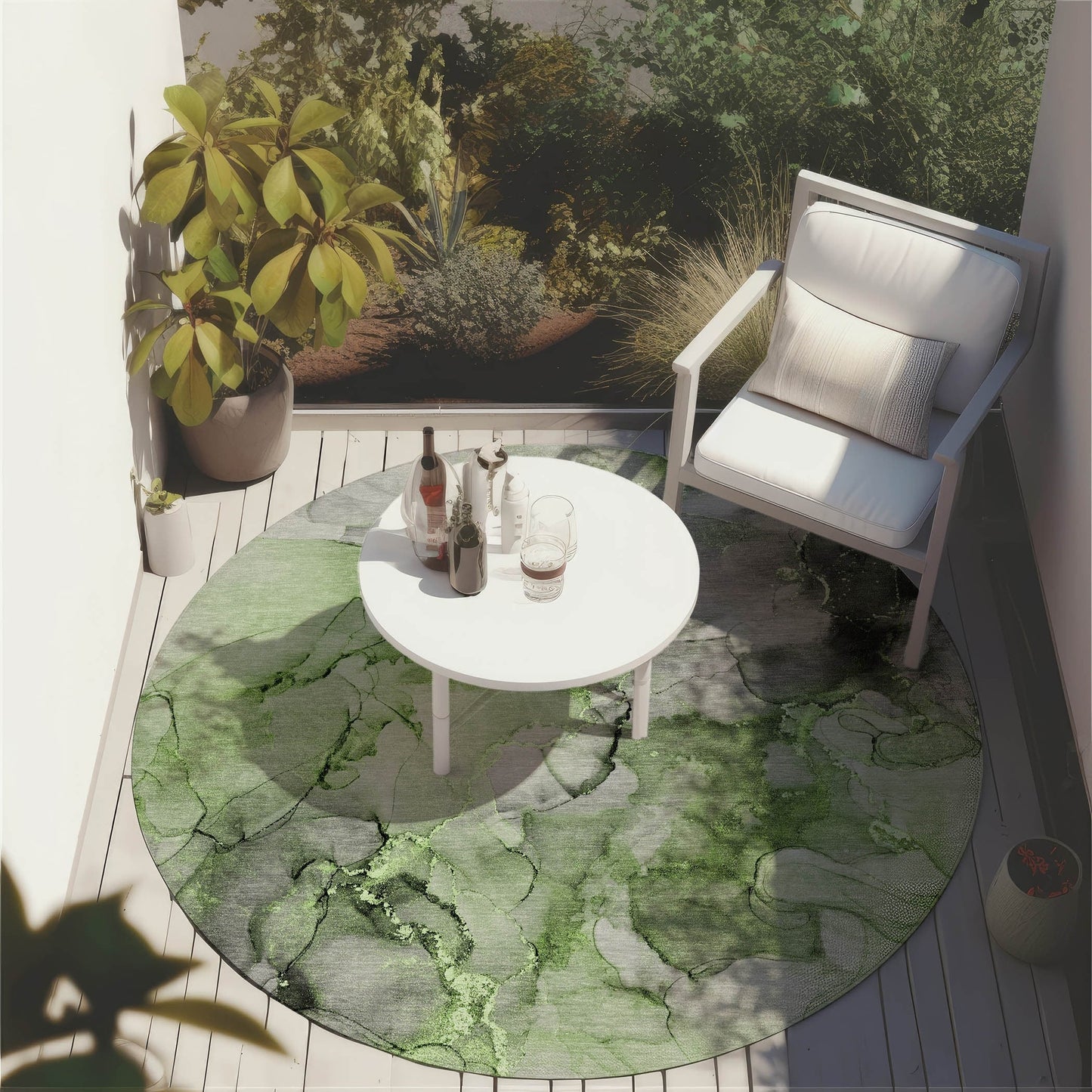 Tappeto Chantille astratto lavabile in lavatrice per interni/esterni