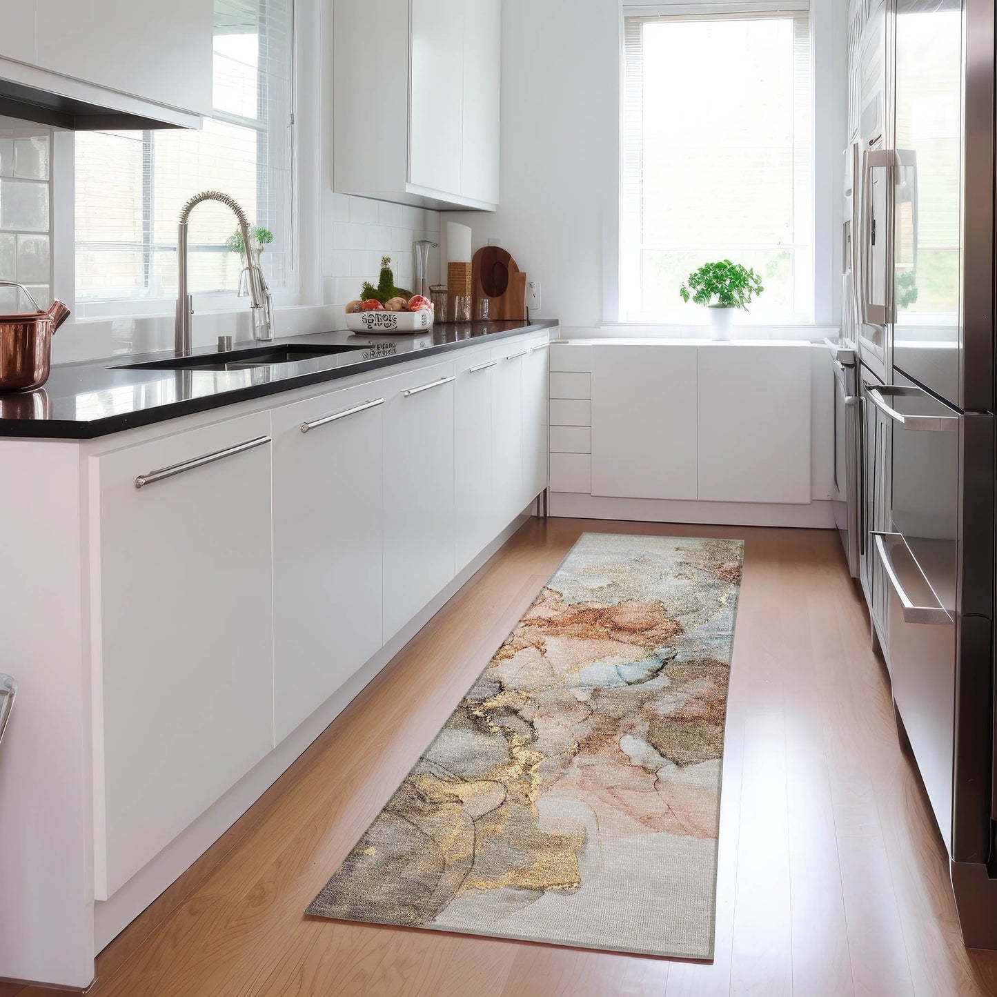 Tappeto Chantille astratto lavabile in lavatrice per interni/esterni