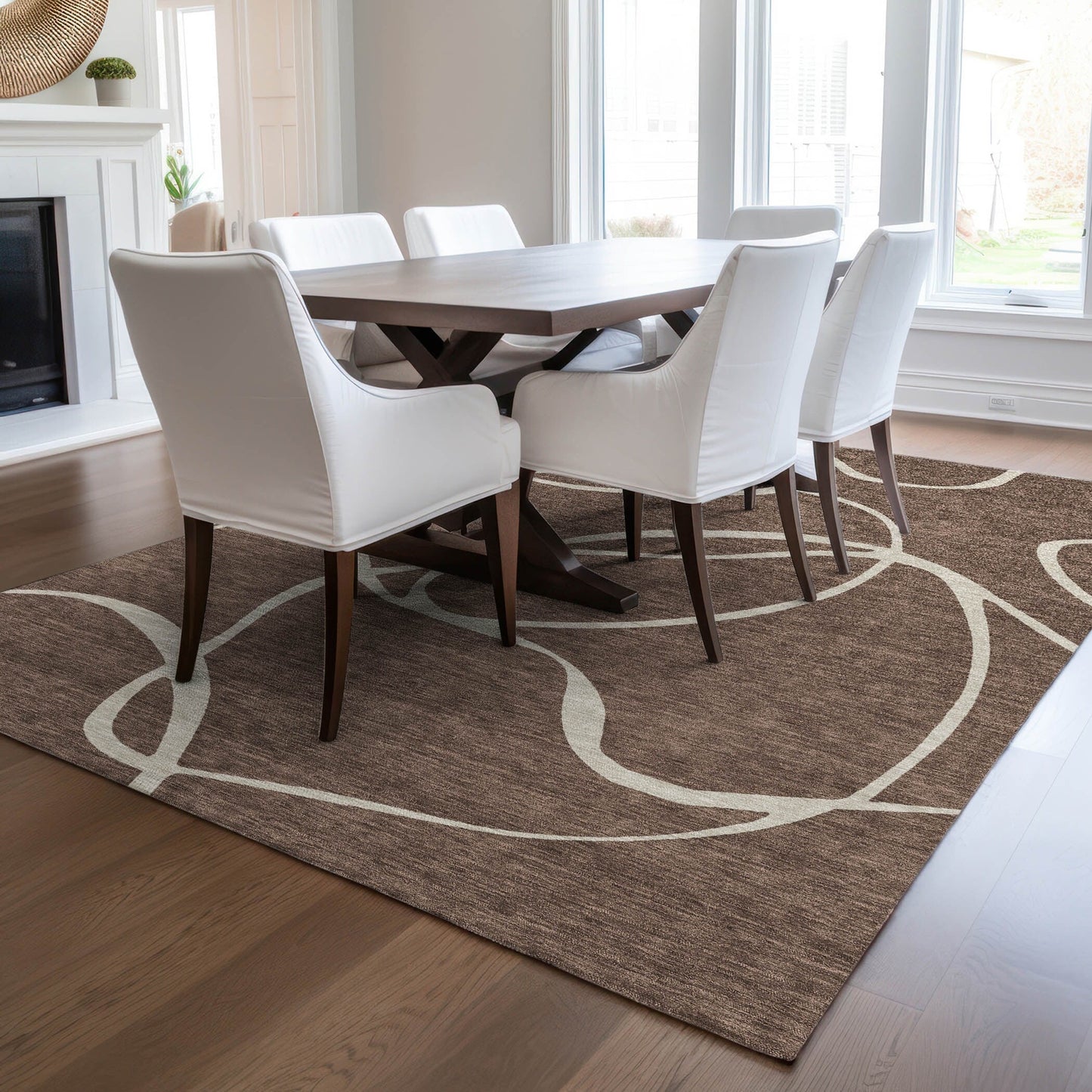 Tappeto Chantille moderno astratto lavabile in lavatrice per interni/esterni