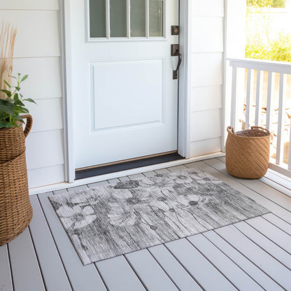 Tappeto moderno Chantille floreale lavabile in lavatrice per interni/esterni