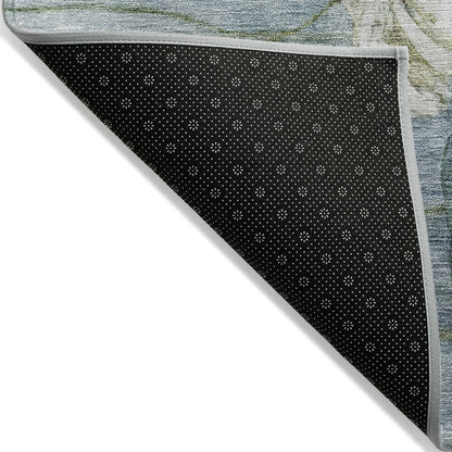 Tappeto moderno Chantille floreale lavabile in lavatrice per interni/esterni