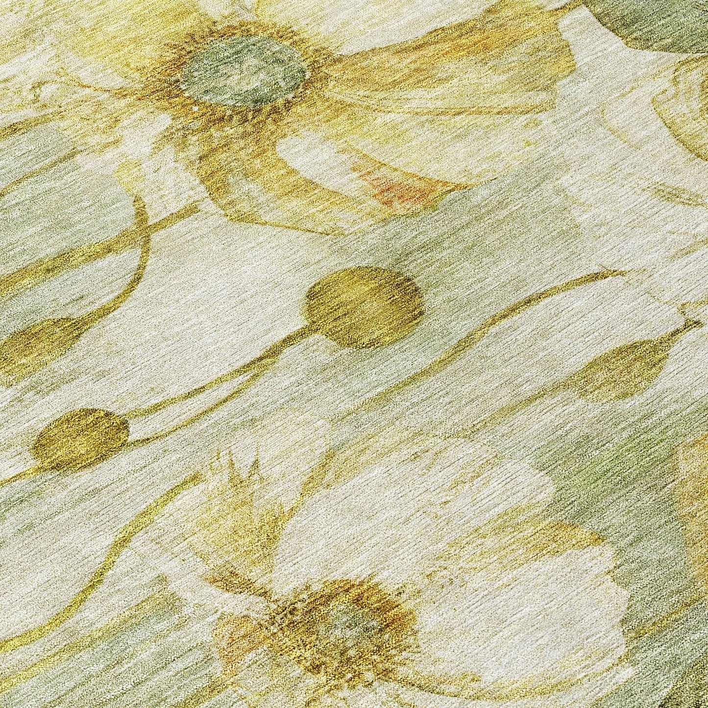 Tappeto moderno Chantille floreale lavabile in lavatrice per interni/esterni