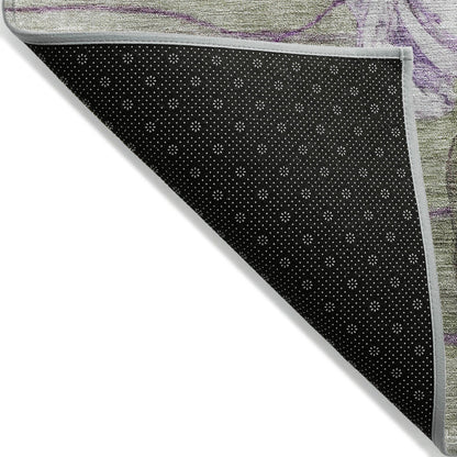 Tappeto moderno Chantille floreale lavabile in lavatrice per interni/esterni