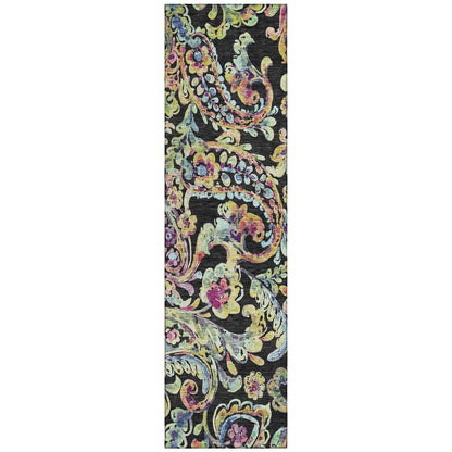 Tappeto Chantille tradizionale a volute, lavabile in lavatrice, per interni ed esterni