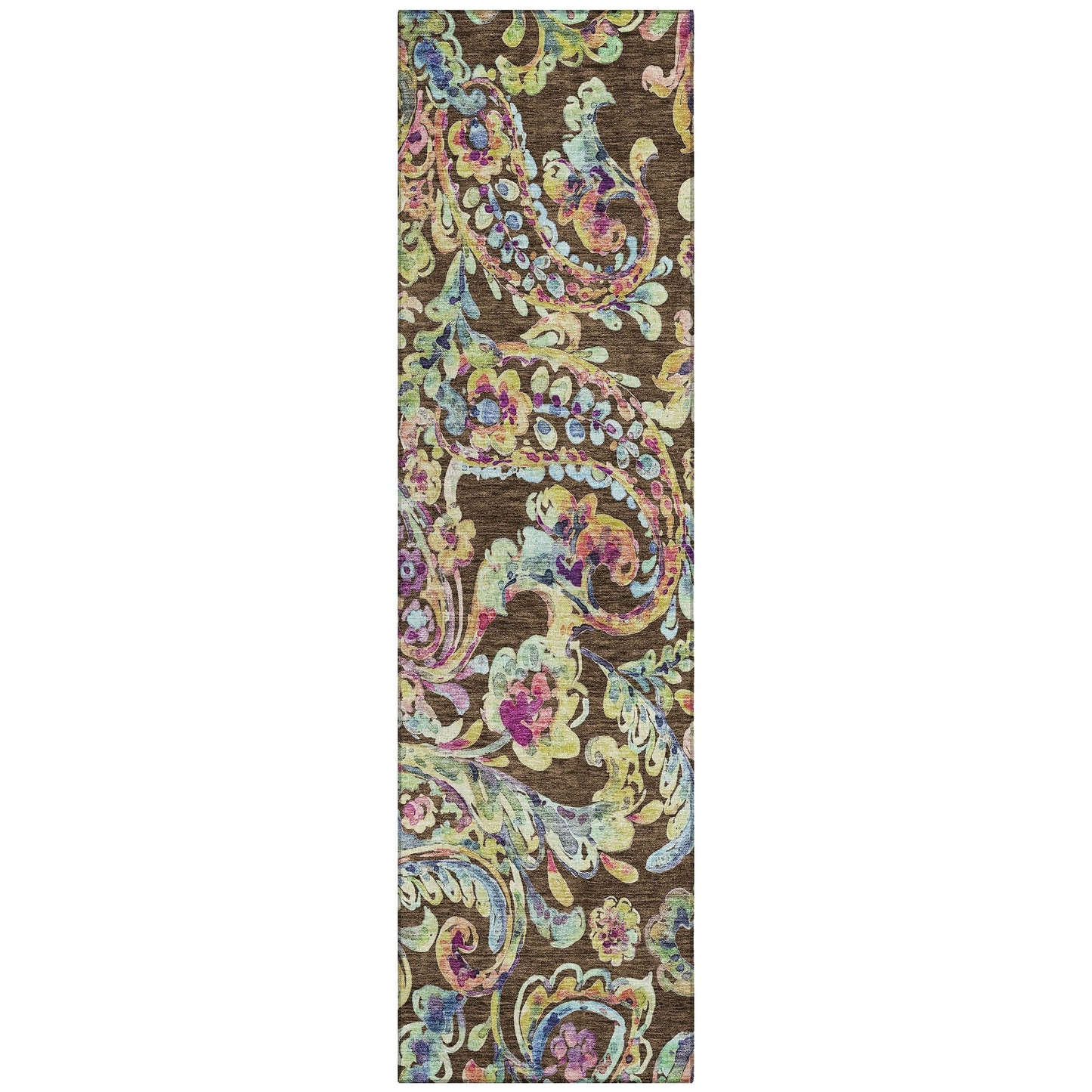 Tappeto Chantille tradizionale a volute, lavabile in lavatrice, per interni ed esterni