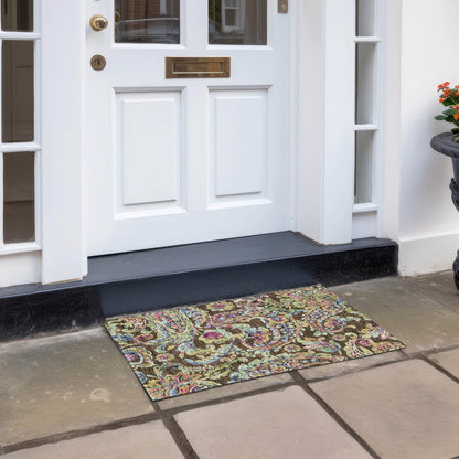 Tappeto Chantille tradizionale a volute, lavabile in lavatrice, per interni ed esterni