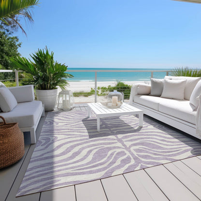 Tappeto Chantille con stampa animalier moderna, lavabile in lavatrice, per interni ed esterni