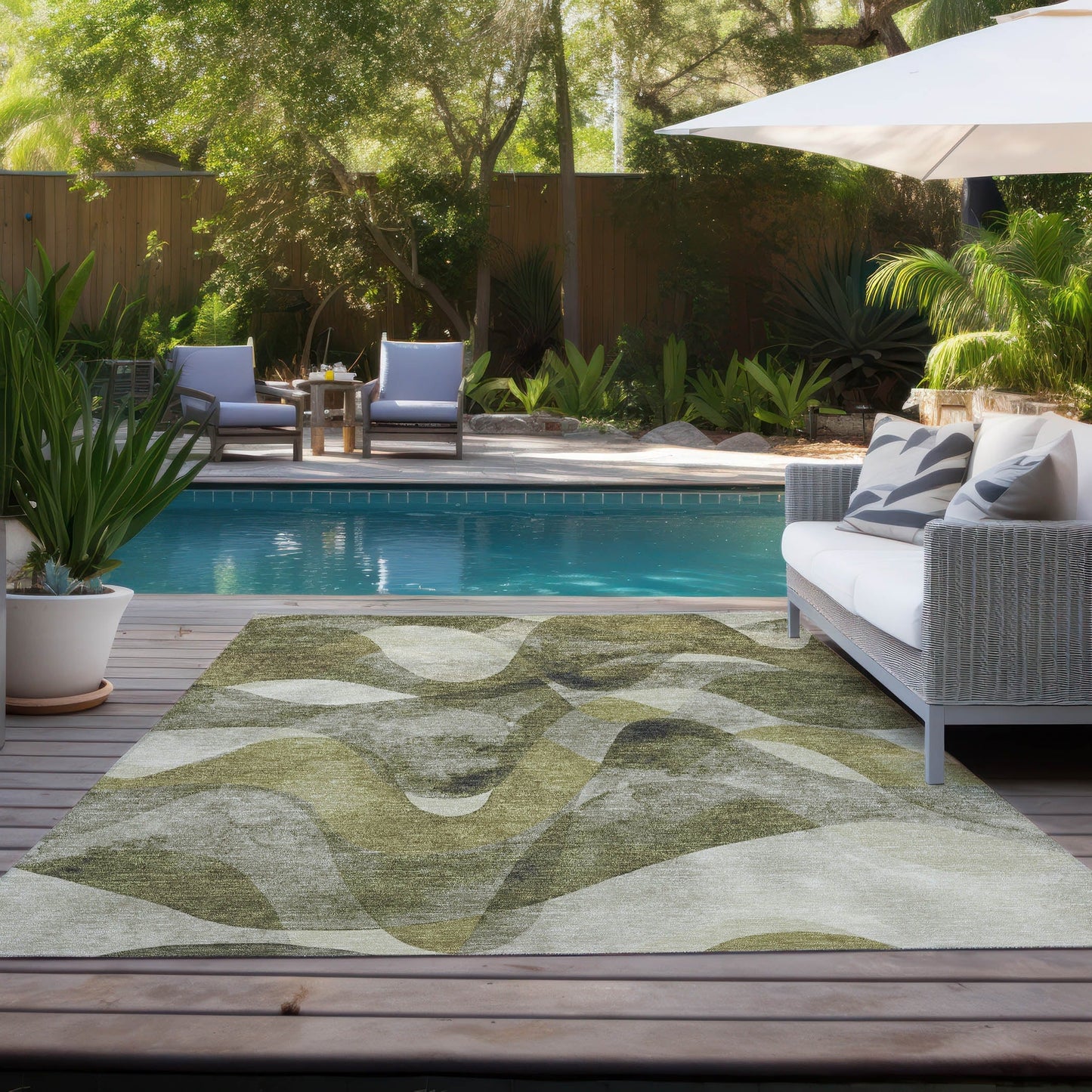 Tappeto Chantille moderno per interni/esterni lavabile in lavatrice