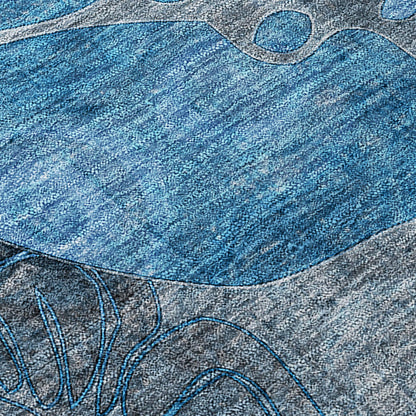 Tappeto Chantille moderno floreale per interni/esterni lavabile in lavatrice