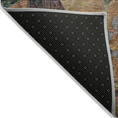 Tappeto Chantille moderno floreale per interni/esterni lavabile in lavatrice