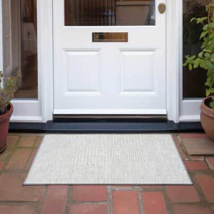 Tappeto Chantille moderno a mosaico, lavabile in lavatrice, per interni ed esterni