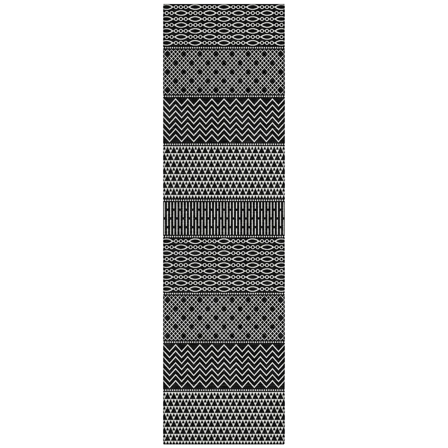 Tappeto Chantille a righe moderne, lavabile in lavatrice, per interni ed esterni