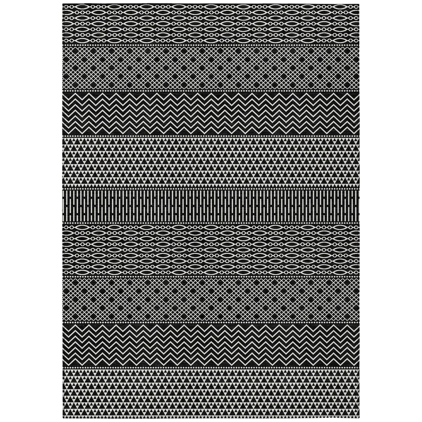 Tappeto Chantille a righe moderne, lavabile in lavatrice, per interni ed esterni