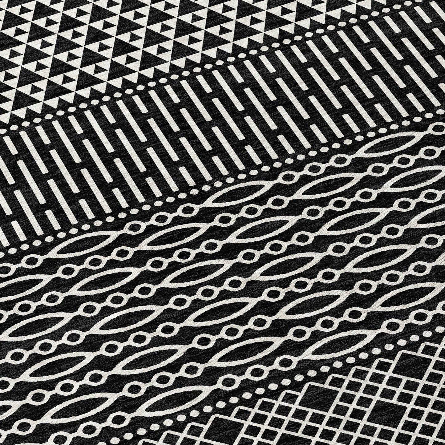 Tappeto Chantille a righe moderne, lavabile in lavatrice, per interni ed esterni