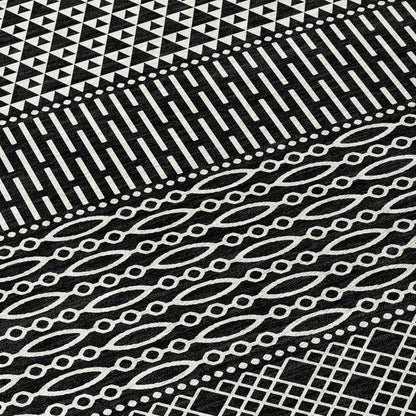 Tappeto Chantille a righe moderne, lavabile in lavatrice, per interni ed esterni