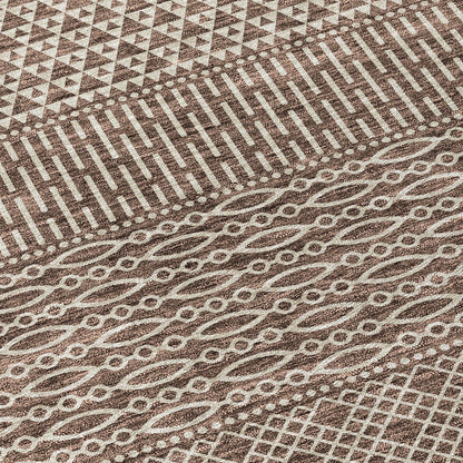 Tappeto Chantille a righe moderne, lavabile in lavatrice, per interni ed esterni