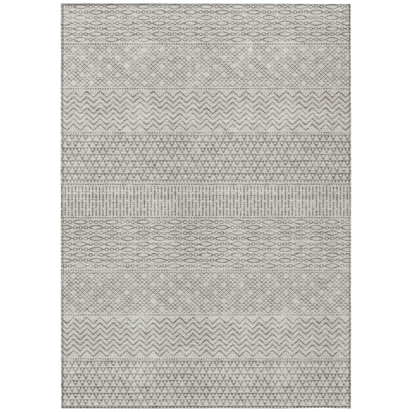 Tappeto Chantille a righe moderne, lavabile in lavatrice, per interni ed esterni