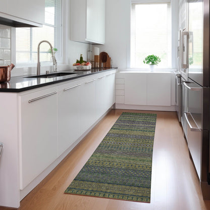 Tappeto Chantille a righe marocchine, lavabile in lavatrice, per interni ed esterni