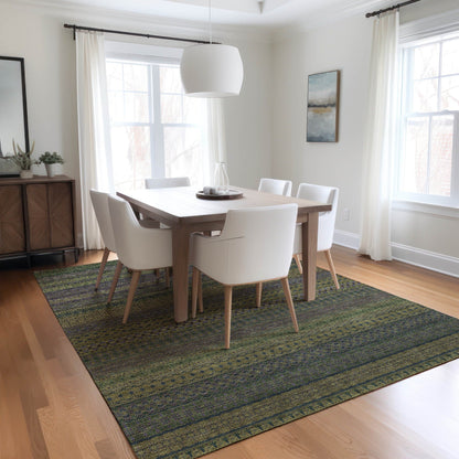 Tappeto Chantille a righe marocchine, lavabile in lavatrice, per interni ed esterni