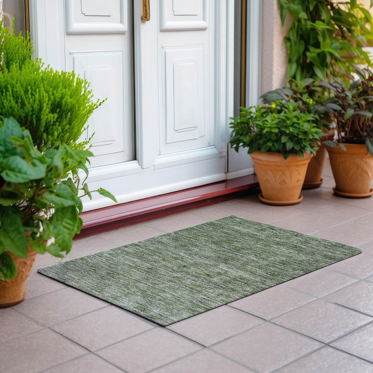 Tappeto Chantille in damasco sfumato, lavabile in lavatrice, per interni ed esterni