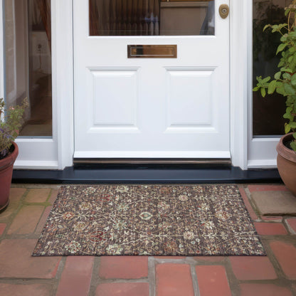 Tappeto Chantille Kashan tradizionale lavabile in lavatrice per interni/esterni