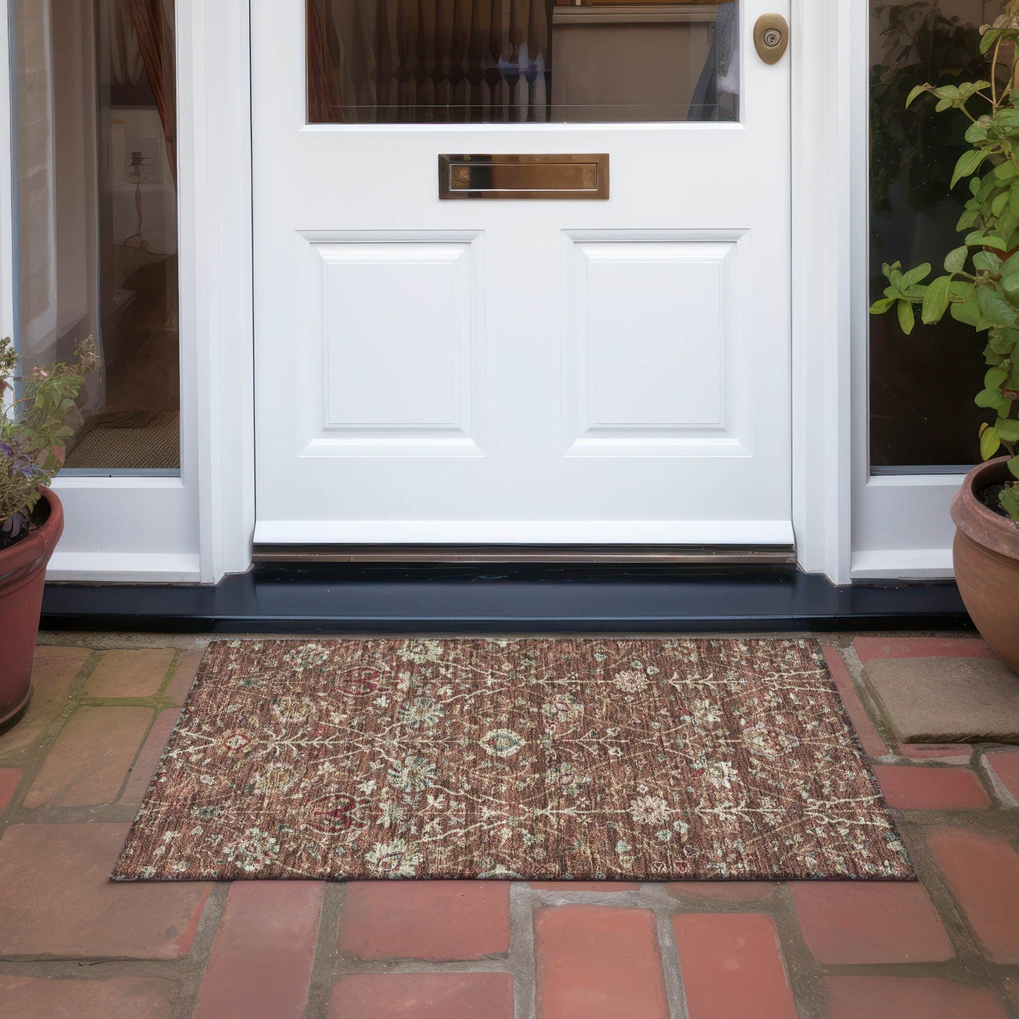 Tappeto Chantille Kashan tradizionale lavabile in lavatrice per interni/esterni