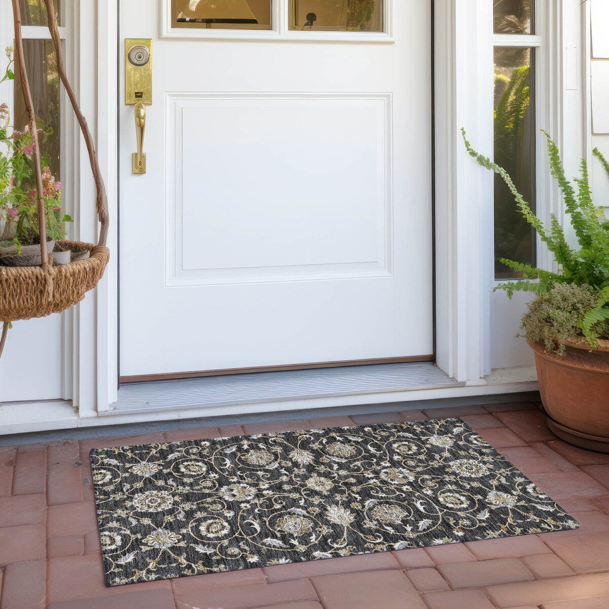 Tappeto tradizionale KashanChantille lavabile in lavatrice per interni/esterni