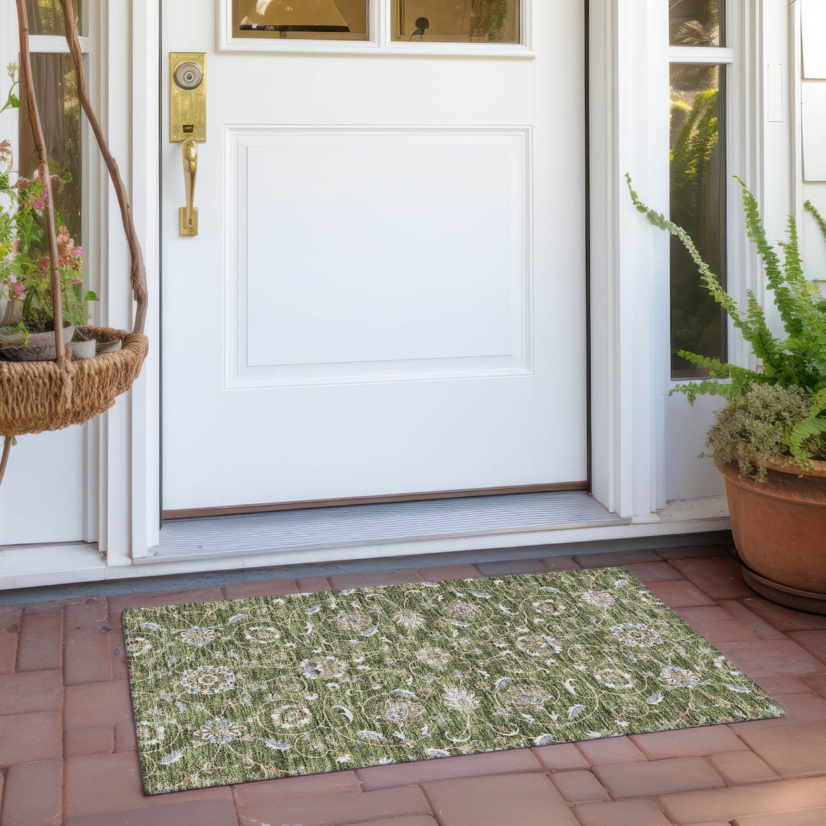 Tappeto tradizionale KashanChantille lavabile in lavatrice per interni/esterni