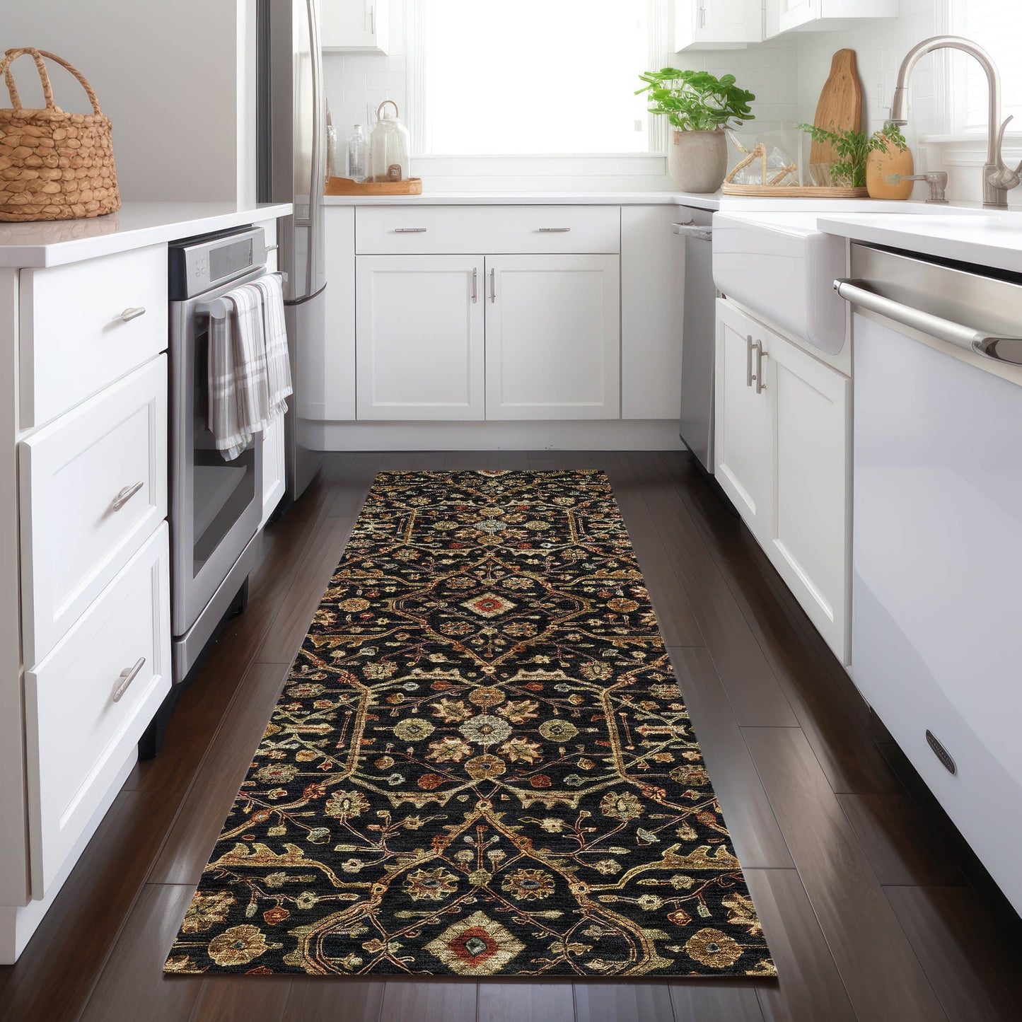 Tappeto persiano tradizionale Chantille lavabile in lavatrice per interni/esterni