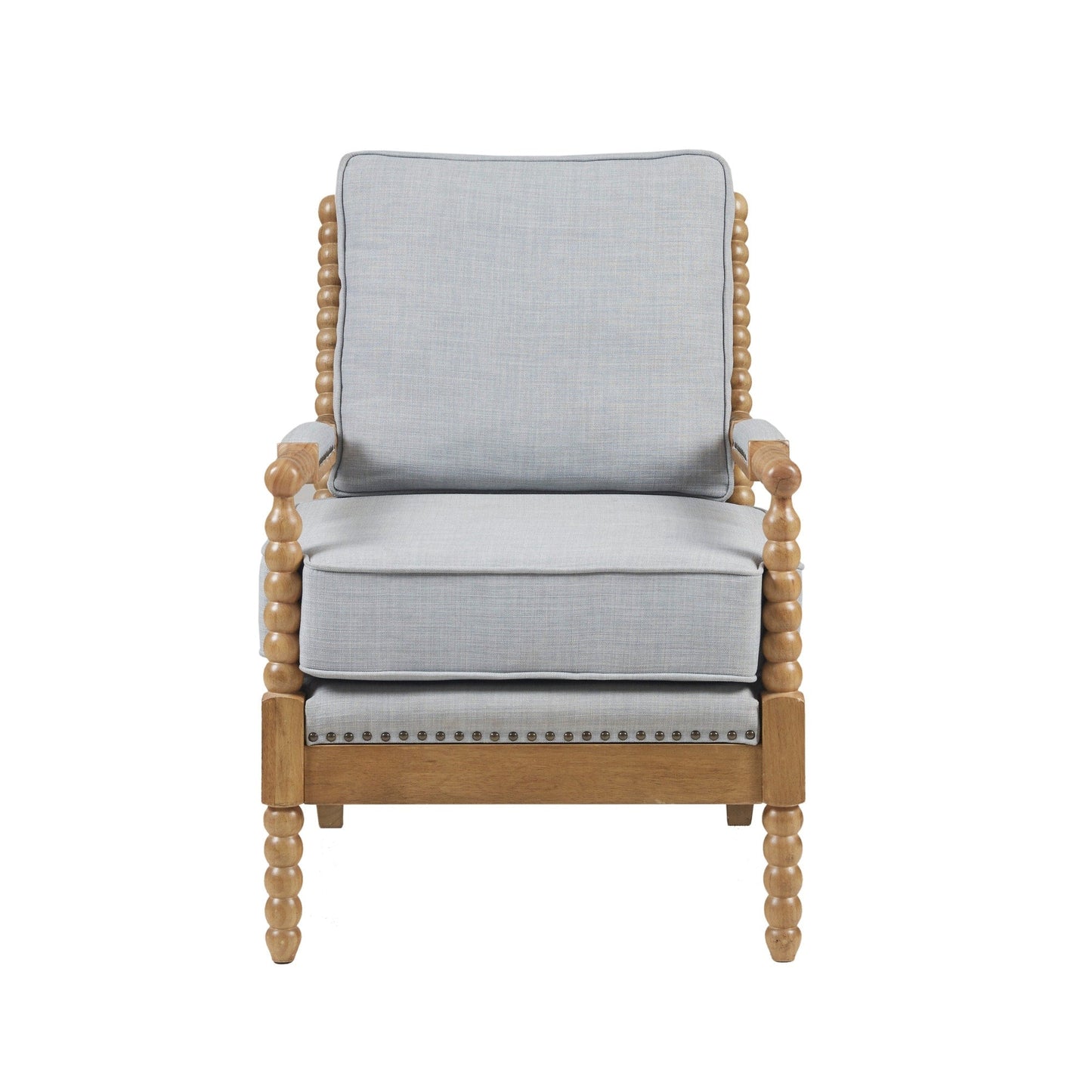 Poltrona Madison Park Donohue con struttura in legno tornito