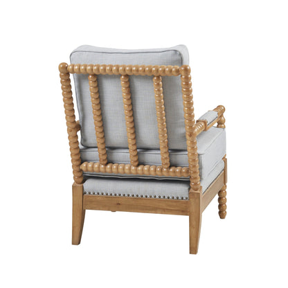 Poltrona Madison Park Donohue con struttura in legno tornito