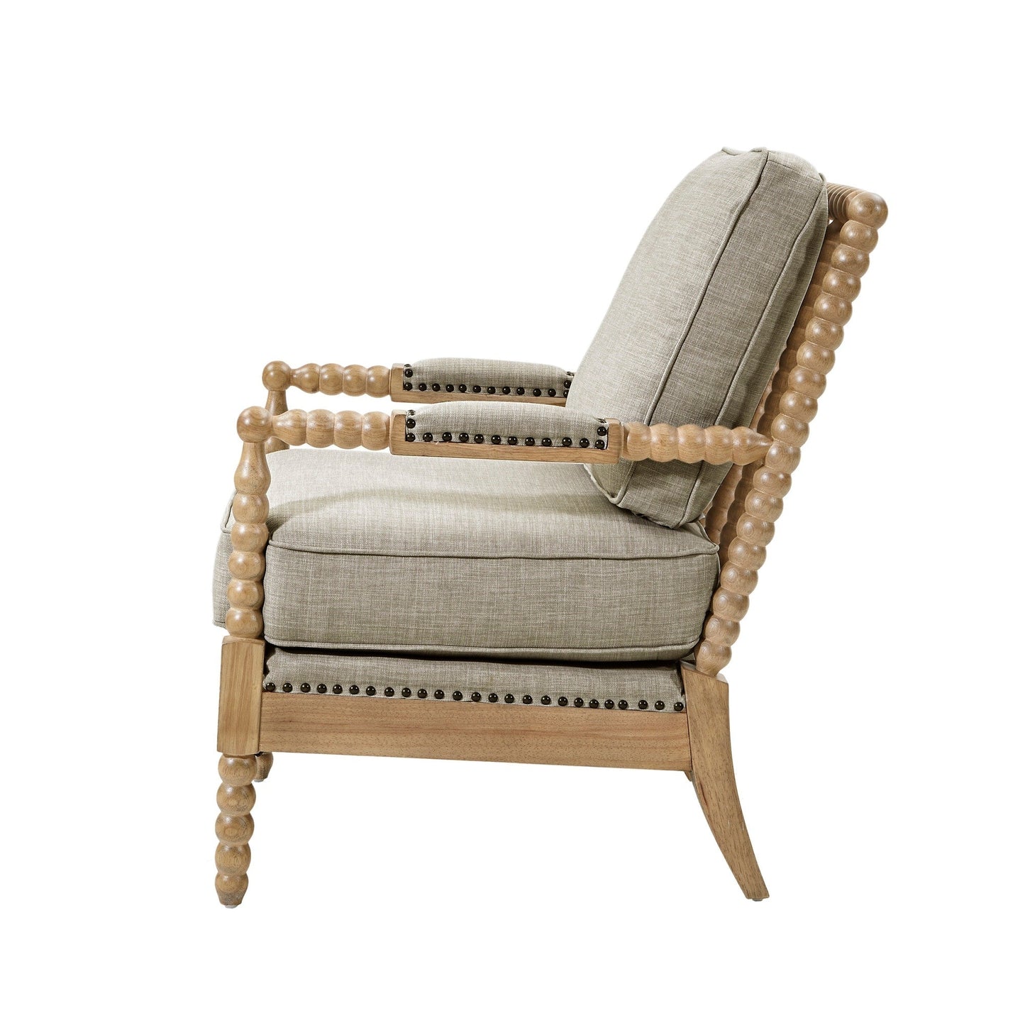 Poltrona Madison Park Donohue con struttura in legno tornito