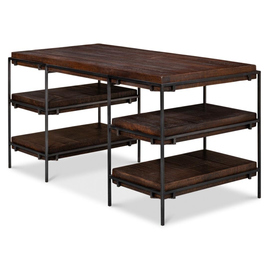 Scrivania in legno e ferro Industrial Force