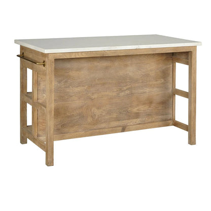 Isola da cucina rustica con piano in marmo