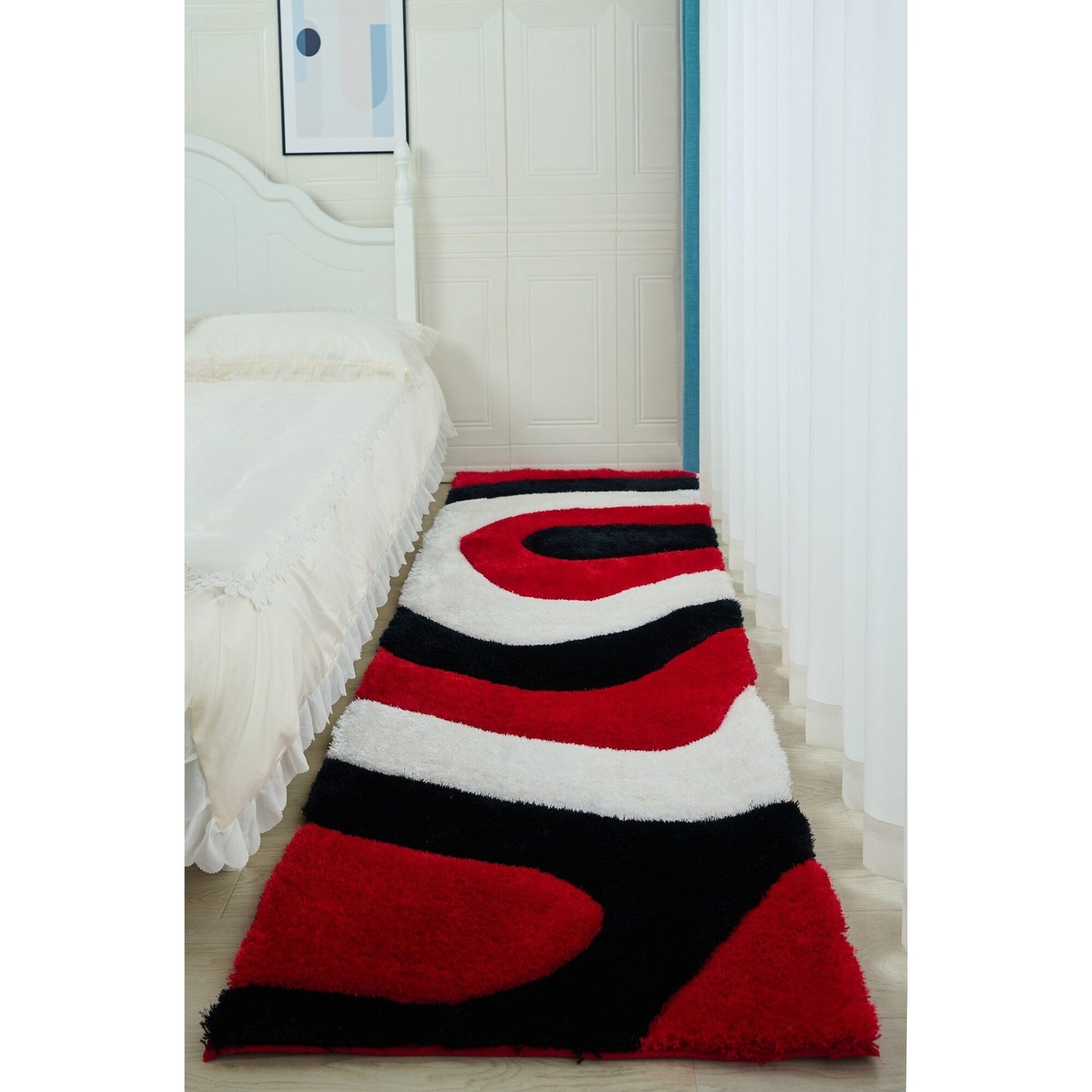 Tappeto dal design astratto Mateos Shag