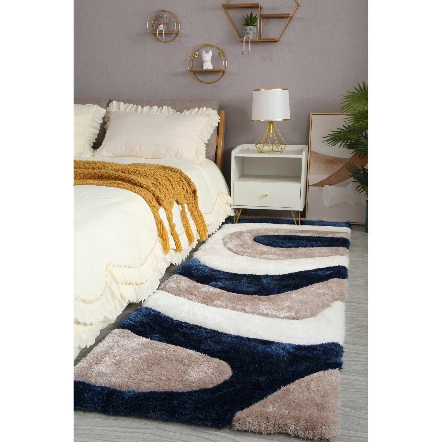 Tappeto dal design astratto Mateos Shag