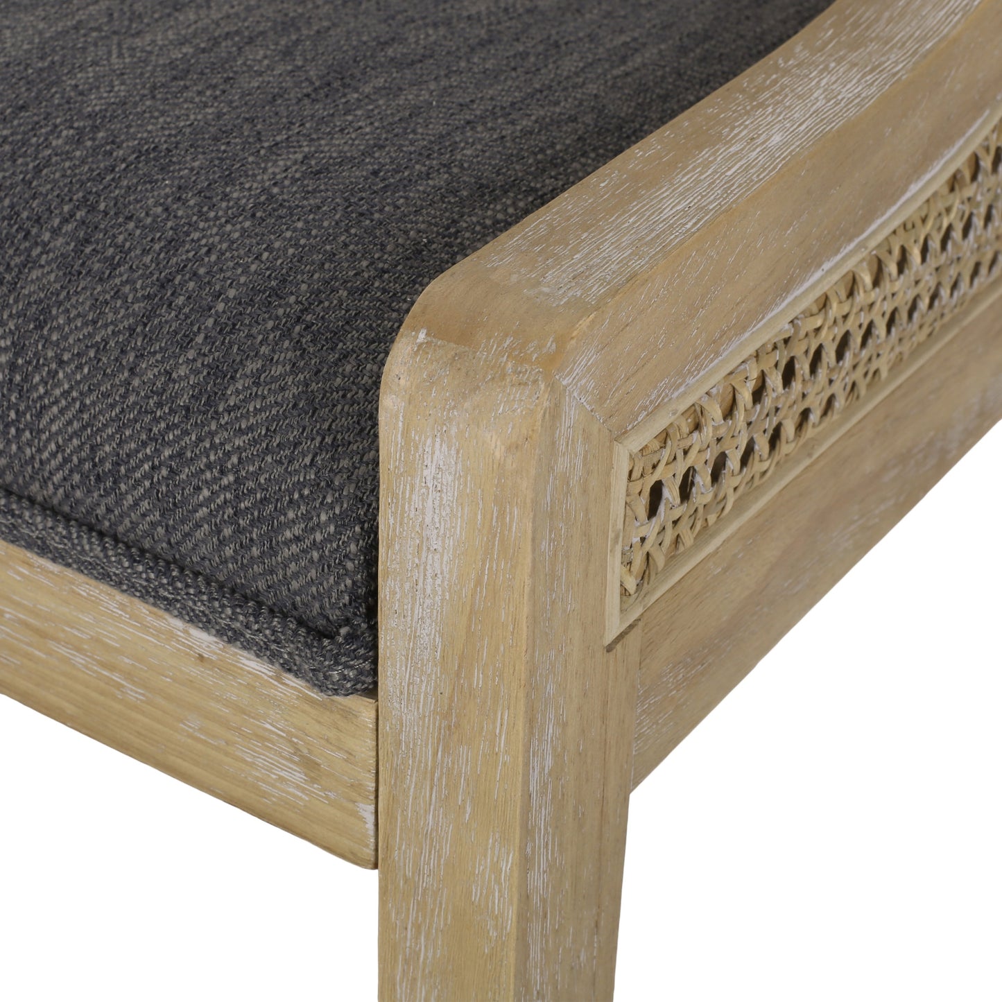 Sedie da pranzo imbottite in canna e legno Maurers (set di 2) di Christopher Knight Home