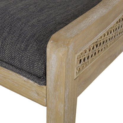 Sedie da pranzo imbottite in canna e legno Maurers (set di 2) di Christopher Knight Home