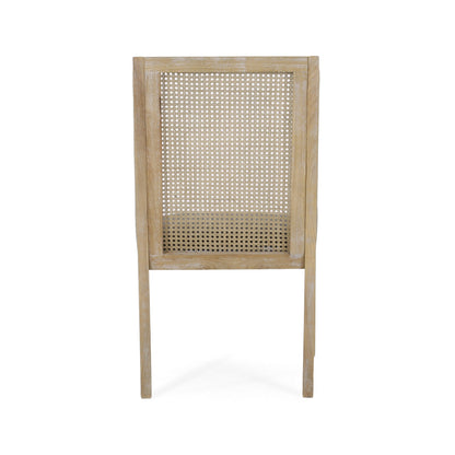 Sedie da pranzo imbottite in canna e legno Maurers (set di 2) di Christopher Knight Home