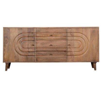 Credenza ovale marrone concentrica